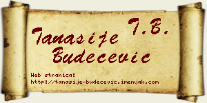 Tanasije Budečević vizit kartica